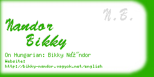 nandor bikky business card